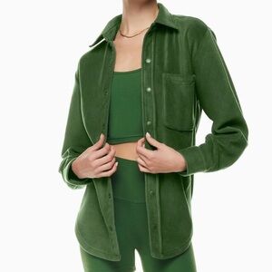 Aritzia TNA Forest Green Fleece Jacket